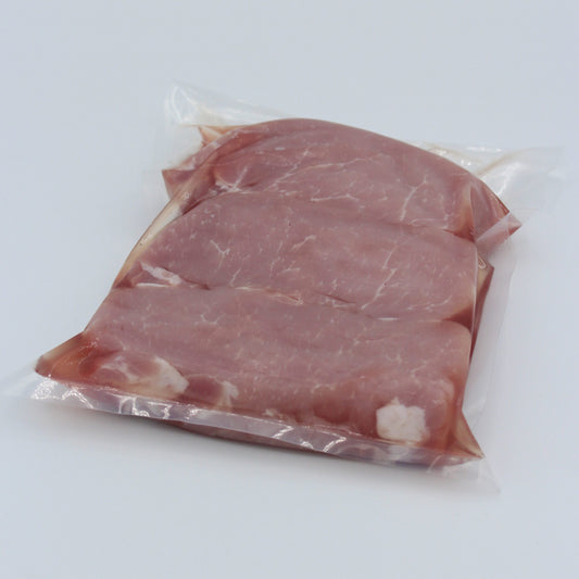 Schweinerückensteaks Natur