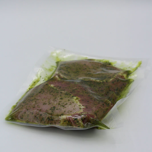 Schweinerückensteaks in Knoblauch - Pfeffer Marinade