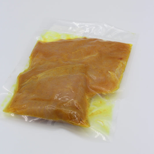 Putenschnitzel in Curry Marinade
